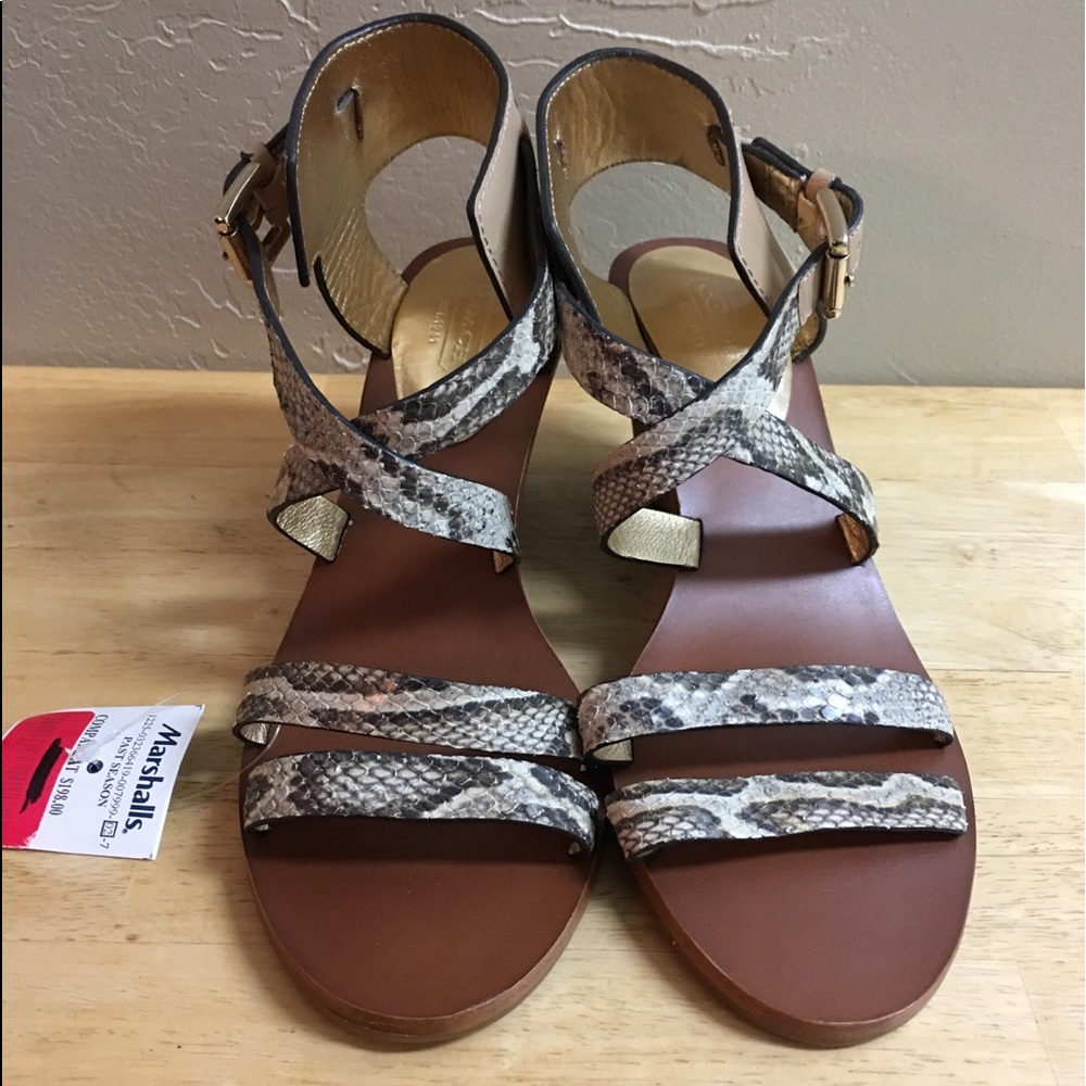 Coach snake skin sandals